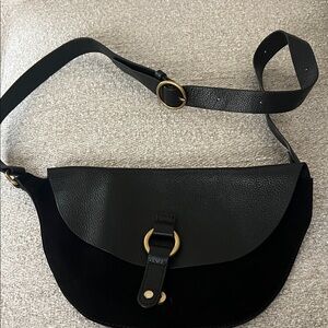 Banana Republic Black Leather Crossbody Bag